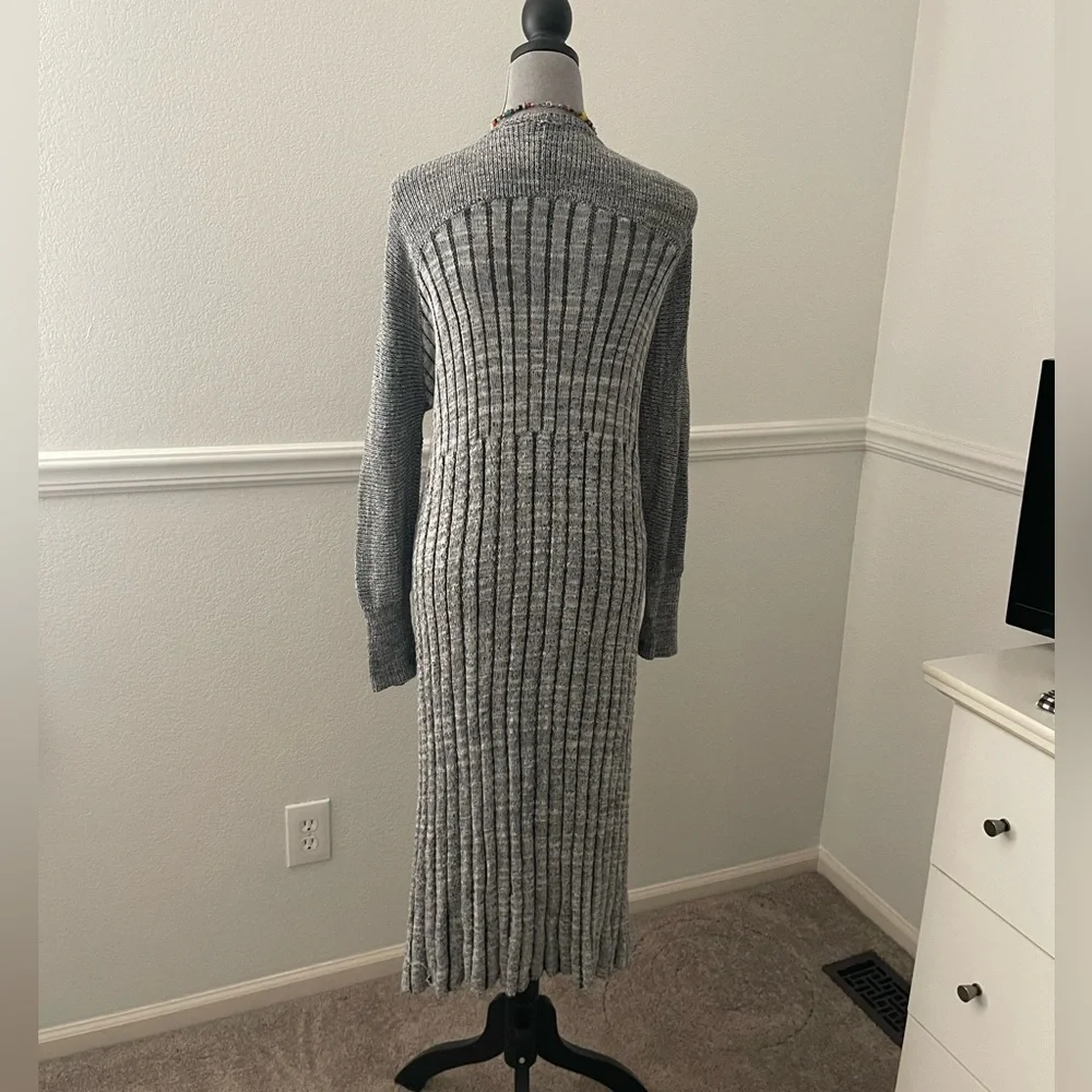 Free People Black & White Maxi Cardigan - Picture 3 of 4